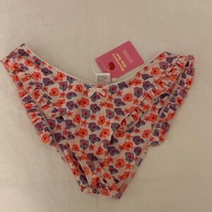 Strawberry Milk Mob Floral Ruffle Swim Bottoms